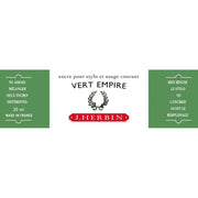 J. Herbin D Fountain Pen Bottle Ink 30 ml 13039T Vert Empire