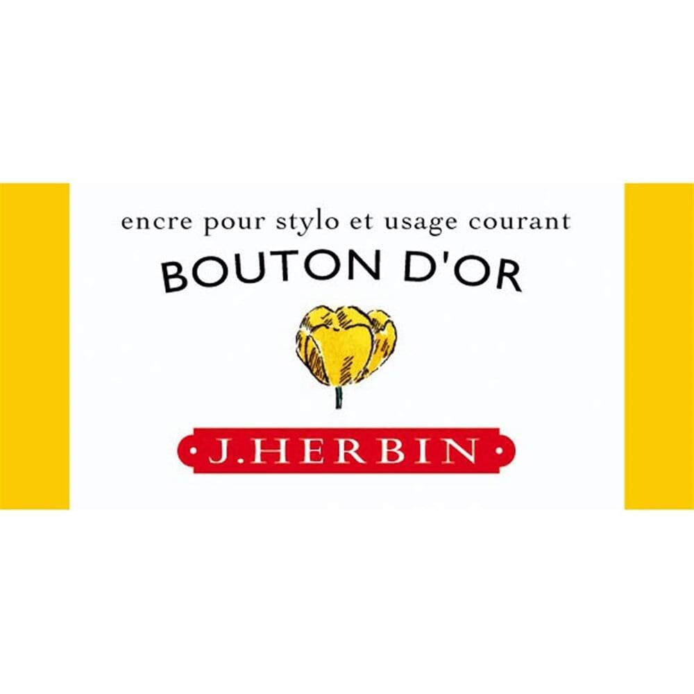 J. Herbin D Fountain Pen Bottle Ink 30 ml 13053T Bouton D'Or