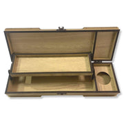 Wooden Box with Pencil Holder Shelf