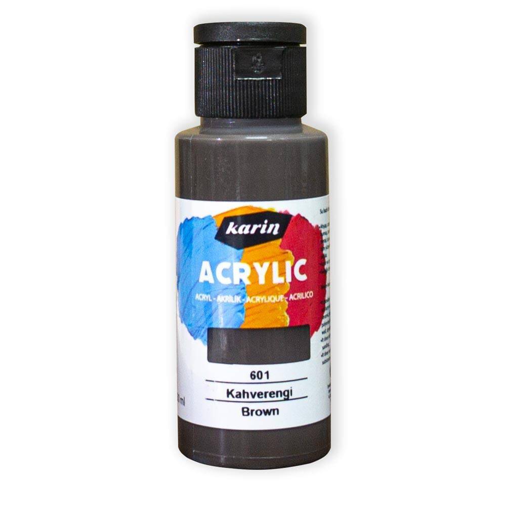 Karin Akrilik Boya 601 Kahverengi 50 ml