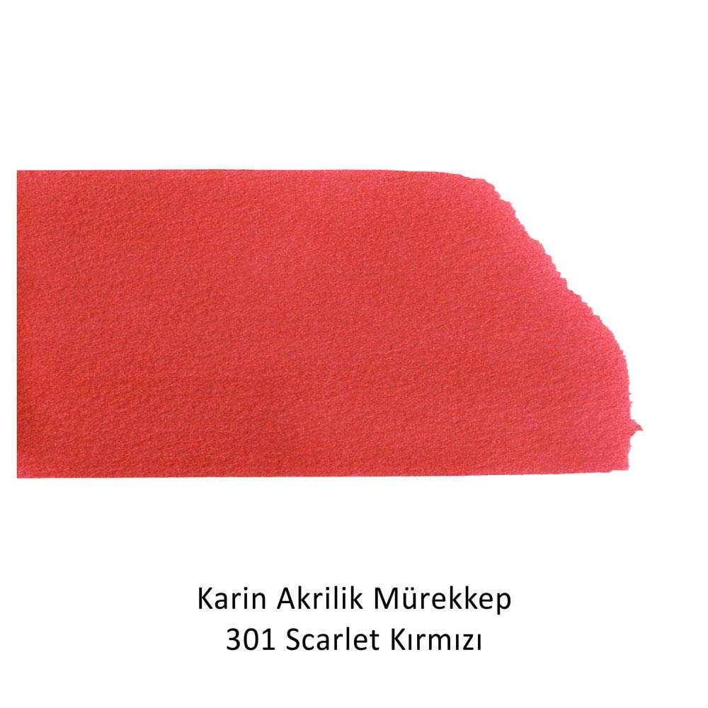 Karin Akrilik Mürekkep 301 Scarlet Kırmızı 45 ml