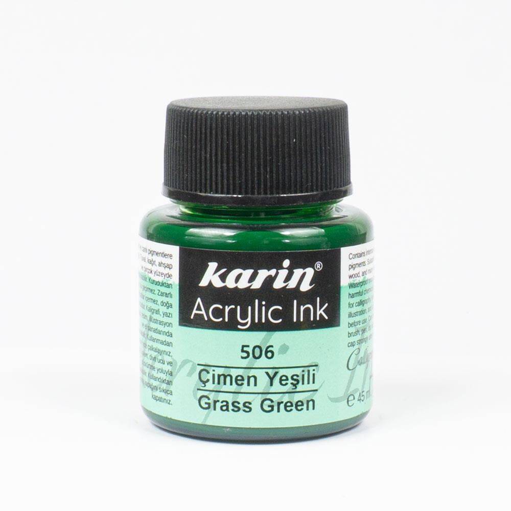 Karin Akrilik Mürekkep 506 Çimen Yeşili 45 ml