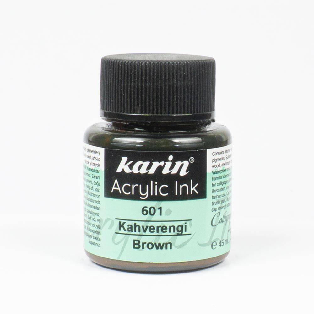 Karin Akrilik Mürekkep 601 Kahverengi 45 ml