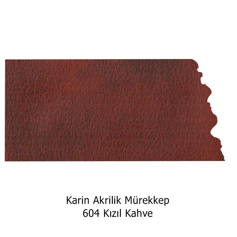 Karin Akrilik Mürekkep 604 Kızıl Kahve 45 ml