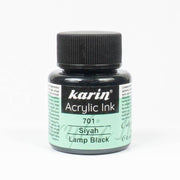 Karin Akrilik Mürekkep 701 Siyah 45 ml