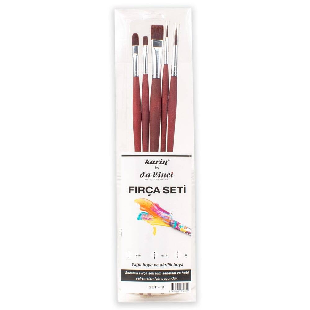 Karin by Da Vinci Çok Amaçlı Fırça Seti No: 9