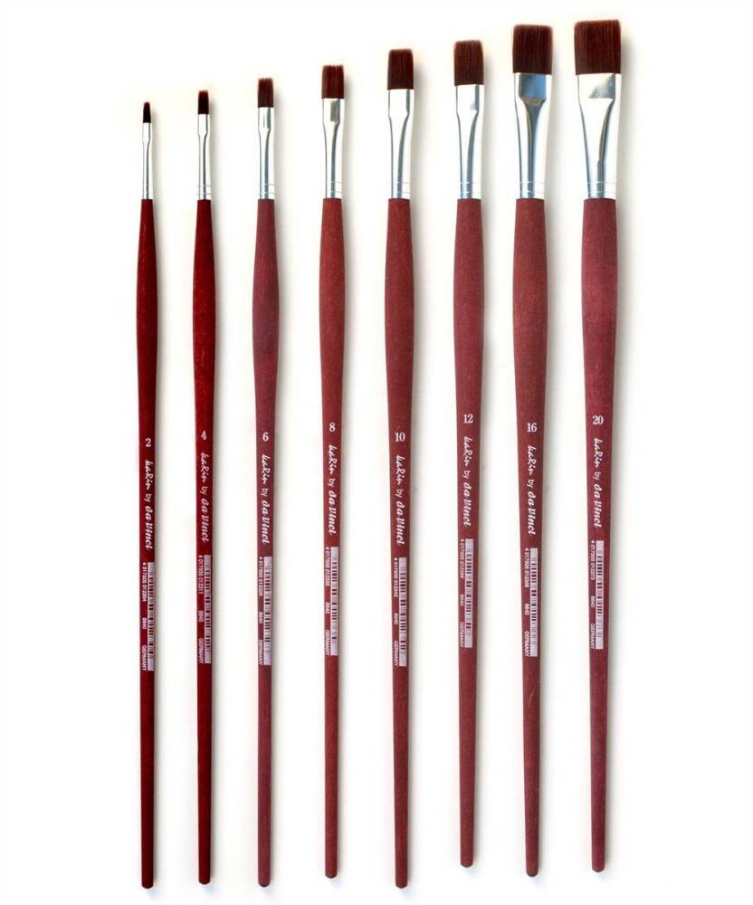 Karin By Da Vinci Synthetic Flat Acrylic and Oil Paint Brush Series 8640T5 No:8