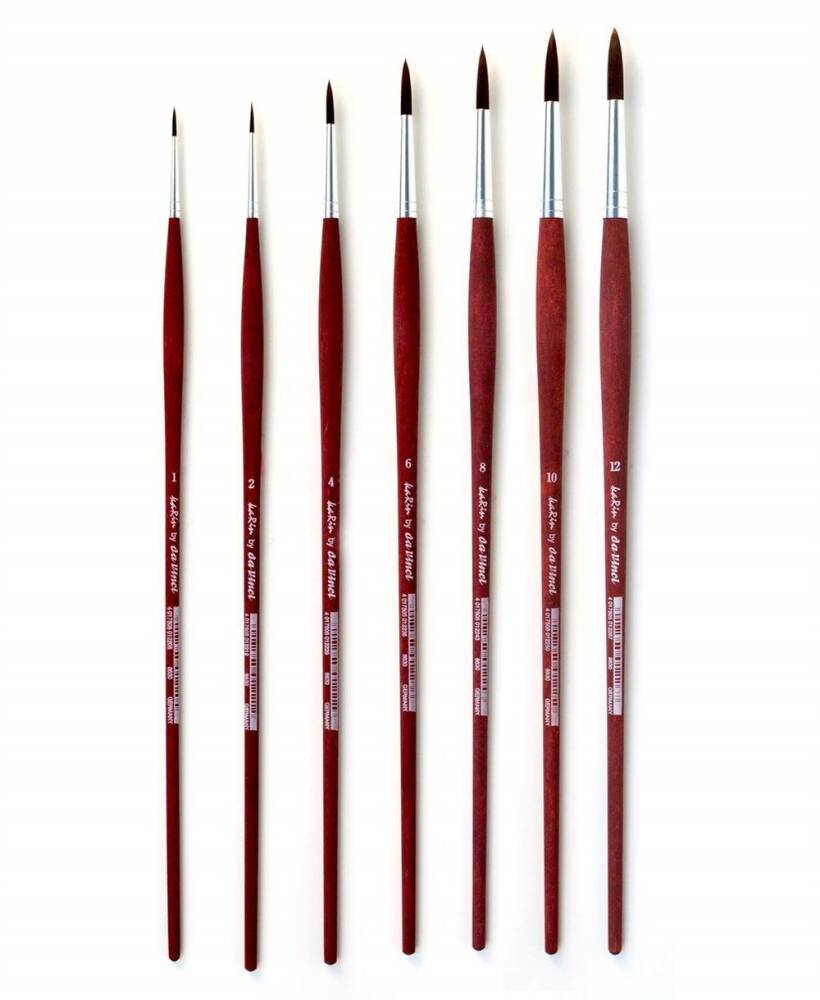 Karin By Da Vinci Synthetic Round Acrylic and Oil Paint Brush Series 8630T5 No:6