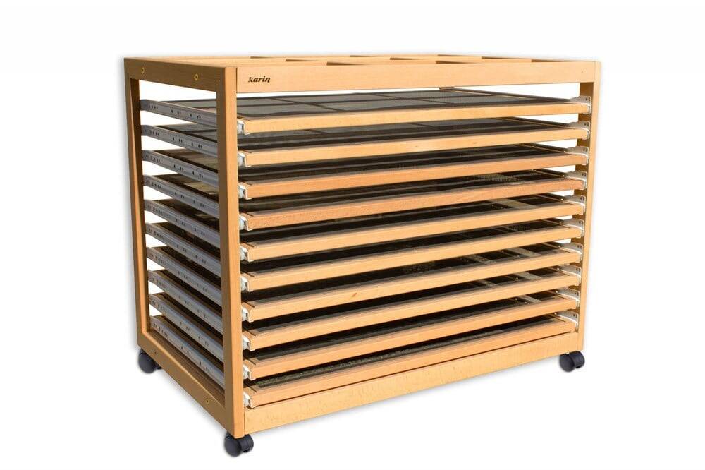 Karin Ebru Open Drying Rack (10 Shelves) Beech Wood 60X80