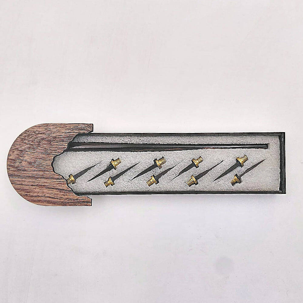 Karin Hat Kalem Seti Abanoz Ağacı Özel Kutulu  (2 mm-10 mm)