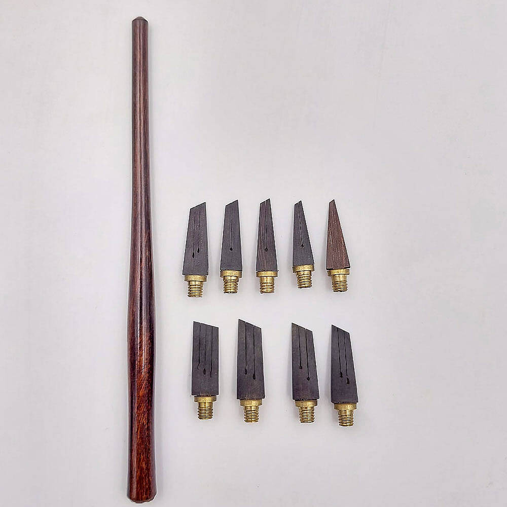 Karin Hat Kalem Seti Abanoz Ağacı Özel Kutulu  (2 mm-10 mm)