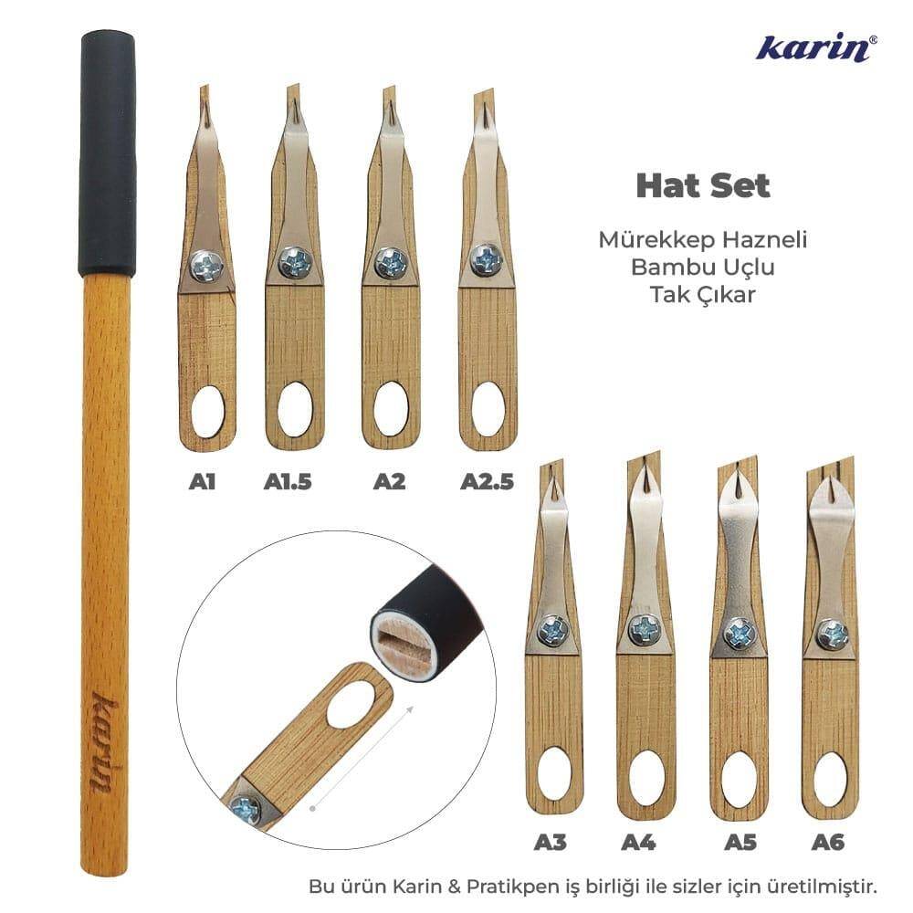 Karin Bamboo Calligraphy Pen Set with Reservoir