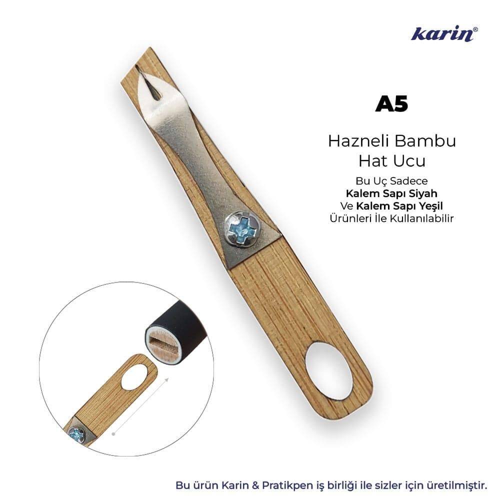 Karin Bamboo Calligraphy Pen Tip with Reservoir A5 5 mm