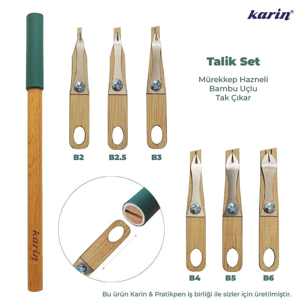 Karin Bamboo Talik Pen Set with Reservoir