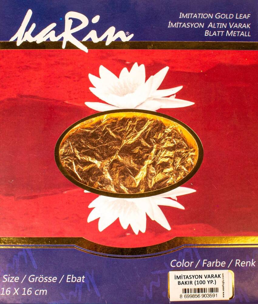 Karin Imitation Copper Leaf 16x16 cm 100 Sheets