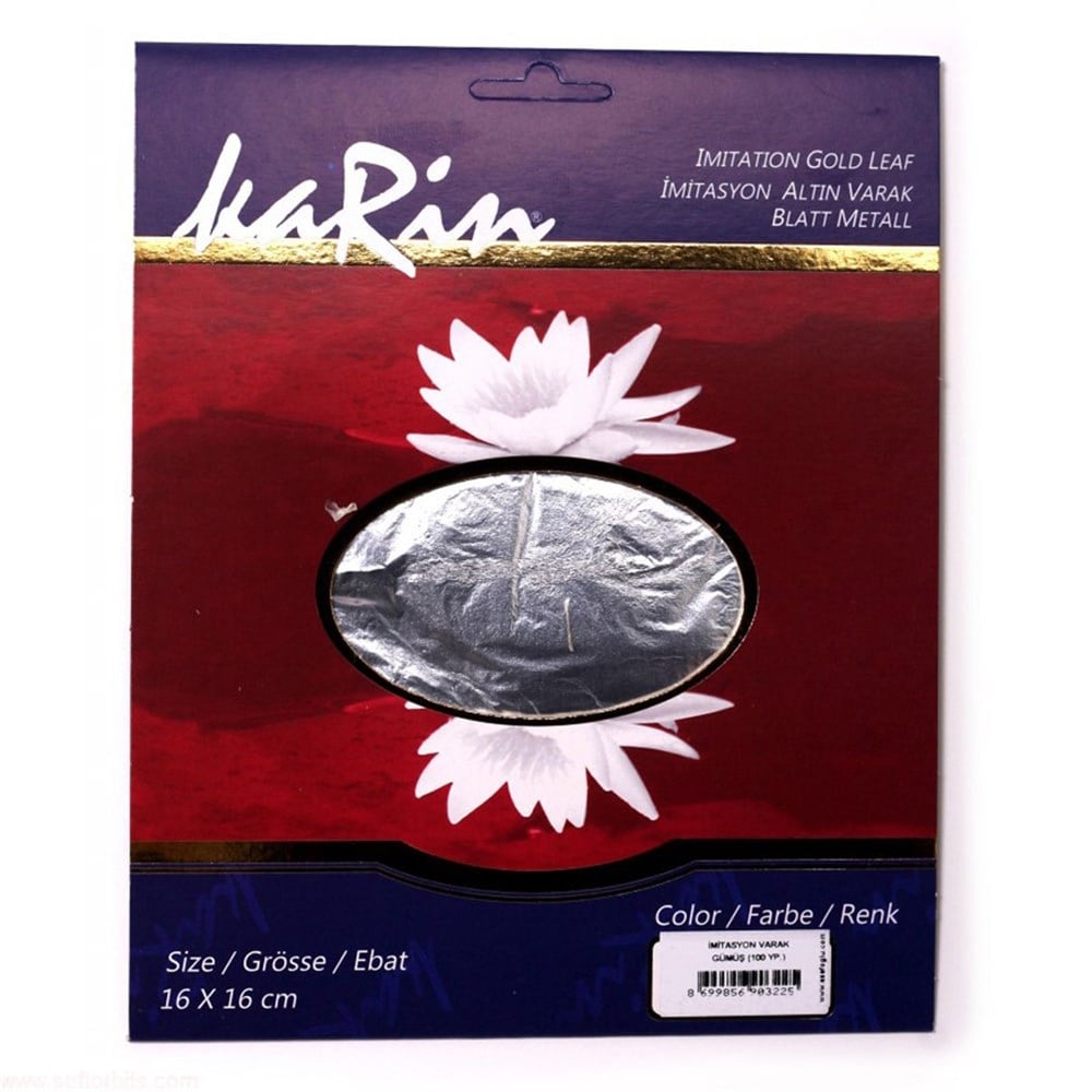 Karin Imitation Silver Leaf 16X16 cm 100 Sheets