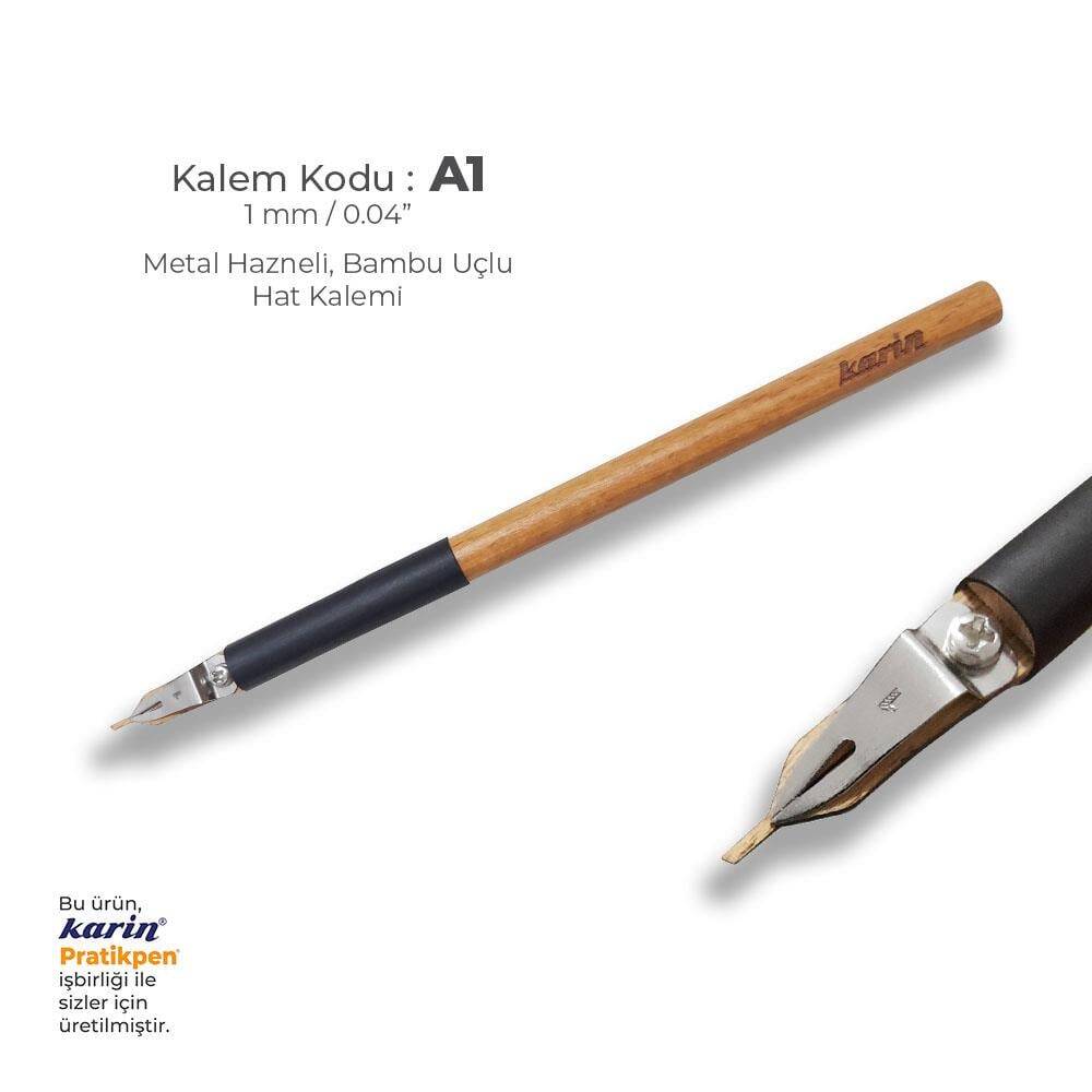 Karin Metal Chamber Bamboo Thuluth Pen 1 mm