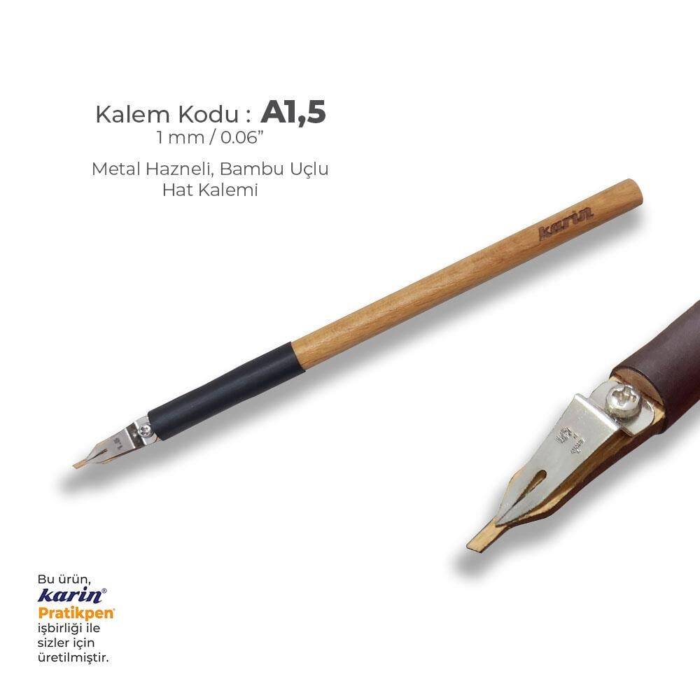 Karin Metal Chamber Bamboo Thuluth Pen 1.5 mm