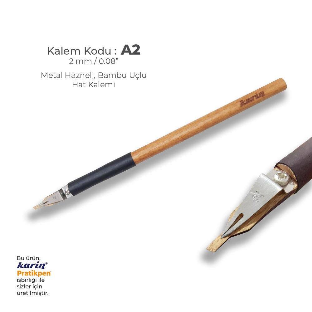 Karin Metal Chamber Bamboo Thuluth Pen 2 mm