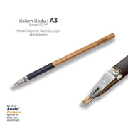 Karin Metal Chamber Bamboo Thuluth Pen 3 mm