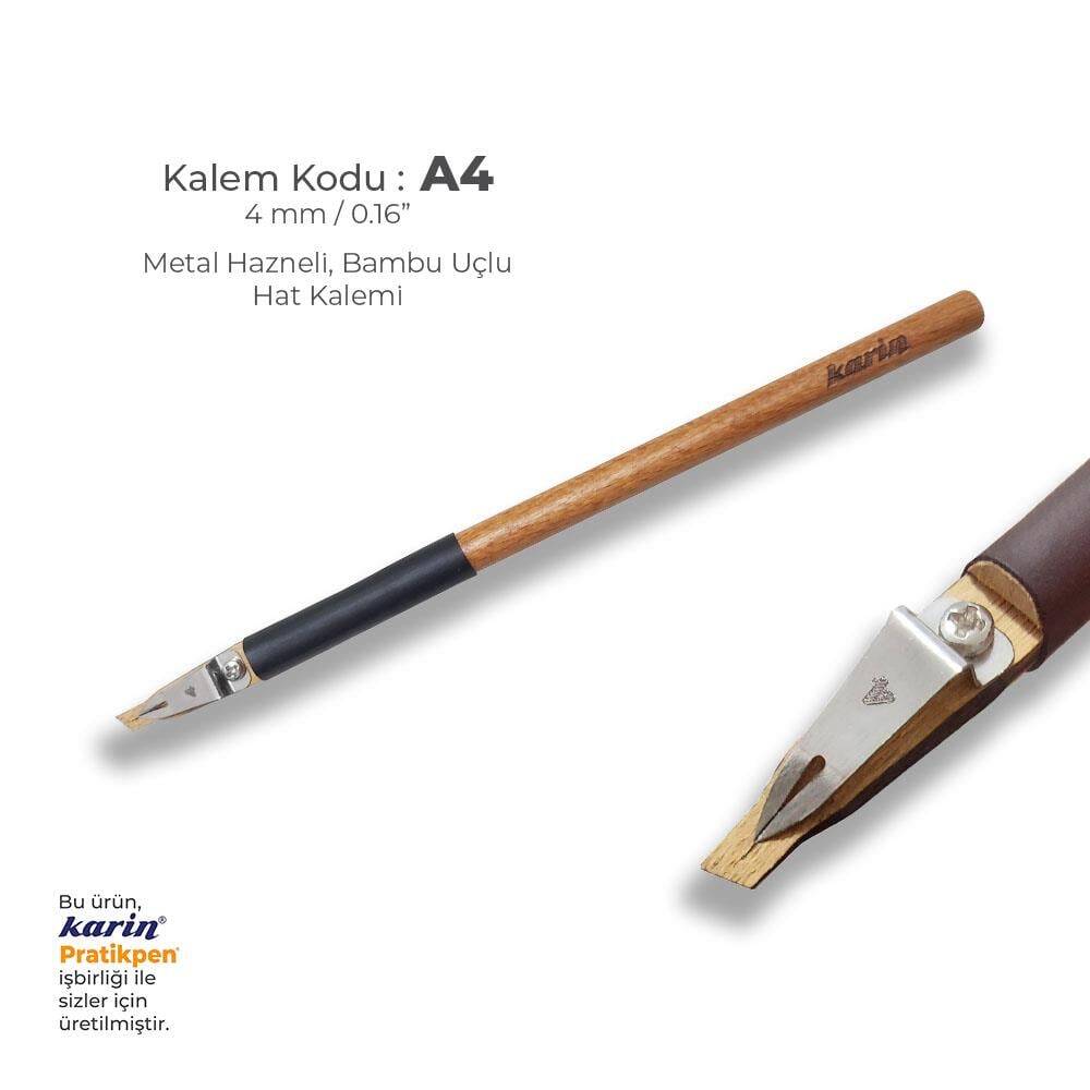 Karin Metal Chamber Bamboo Thuluth Pen 4 mm