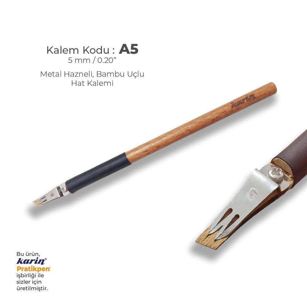 Karin Metal Chamber Bamboo Thuluth Pen 5 mm