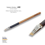 Karin Metal Hazneli Bambu Sülüs Kalem 6 mm