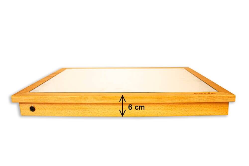 Karin Natural Beech High Illuminated LED Sketch and Drawing Table 35X50 Cm