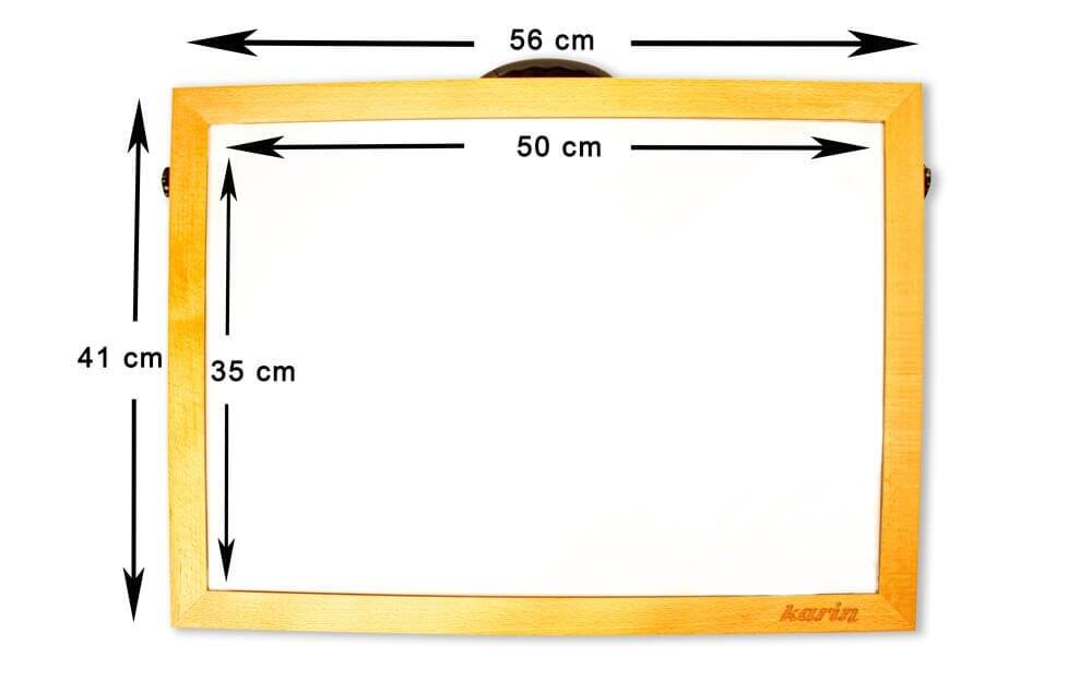 Karin Natural Beech High Illuminated LED Sketch and Drawing Table 35X50 Cm