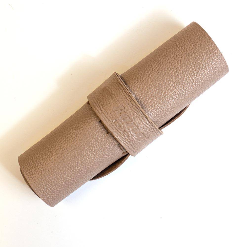 Karin Roll Leather Pen Holder Light Brown 10 Pieces