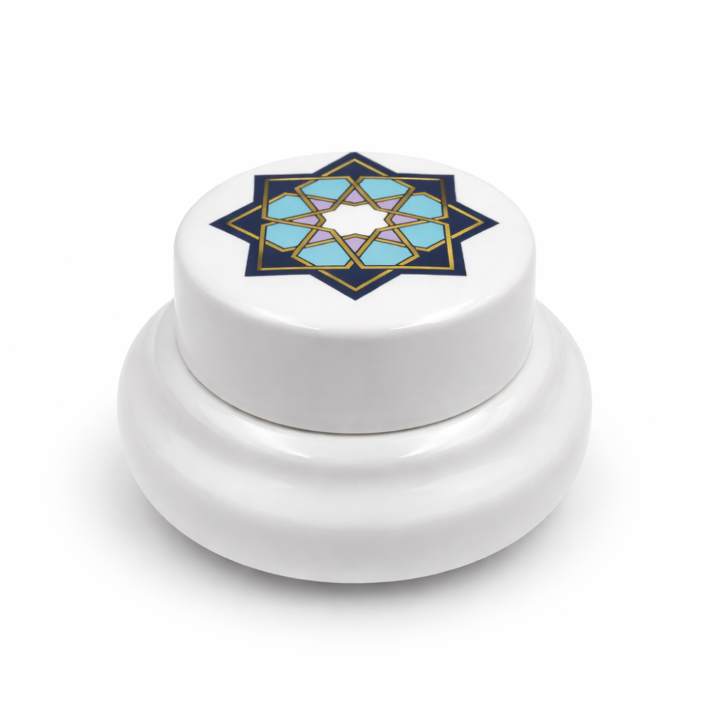 Karin Seramik Hokka Beyaz Desenli 30 ml