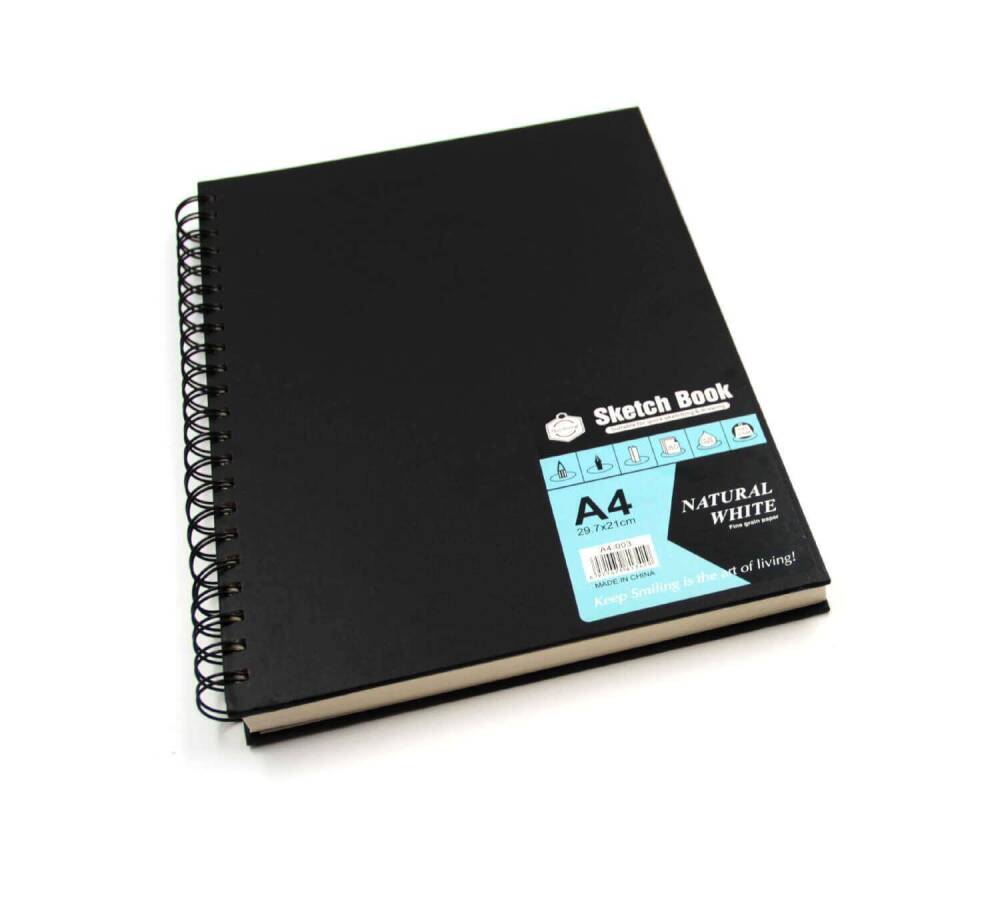 Keep Smiling Sketchbook Hard Cover Spiral Bound A4 100gr 80 Sheets