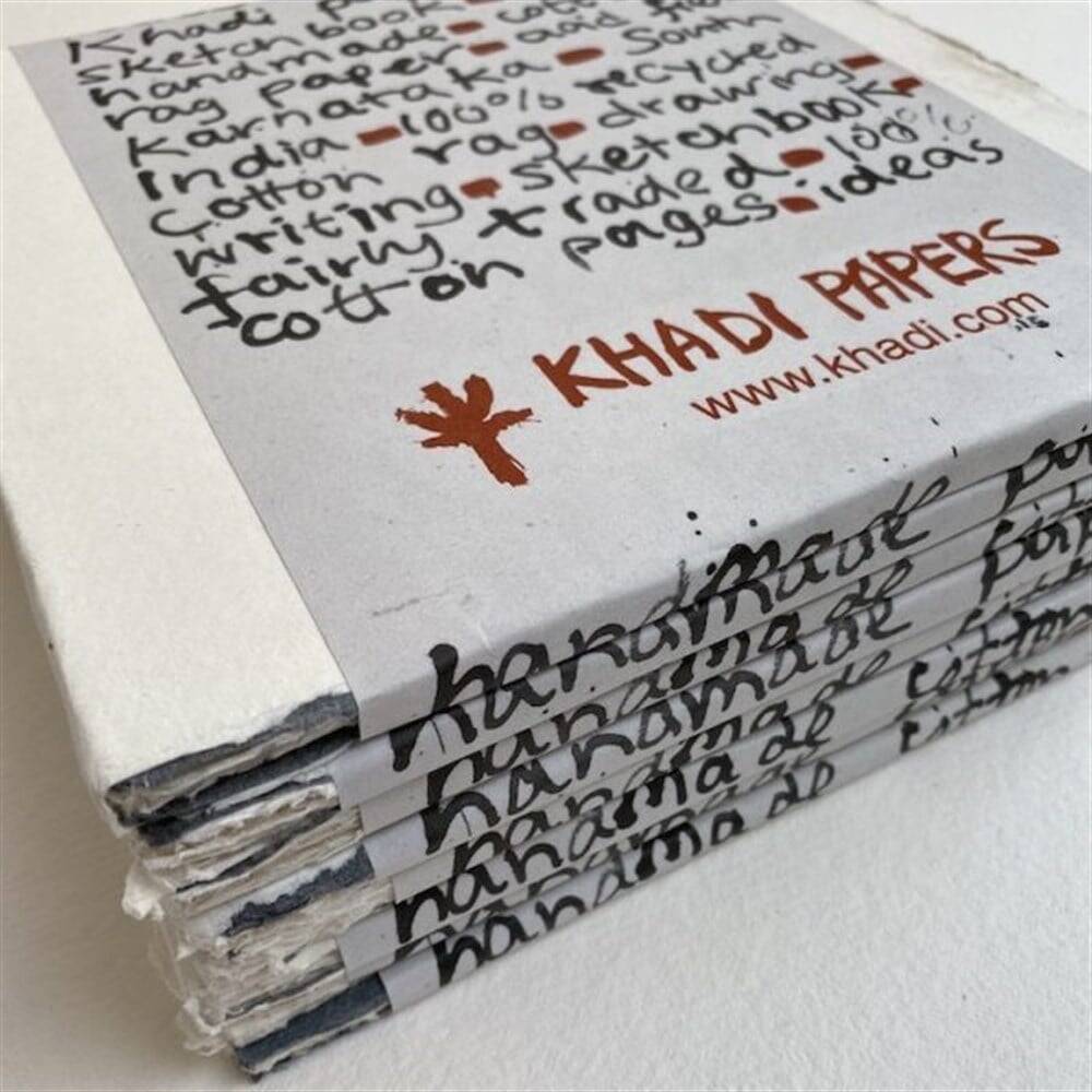 Khadi Handmade Multi-Purpose Drawing Notebook 150 gr 20x20 cm Medium