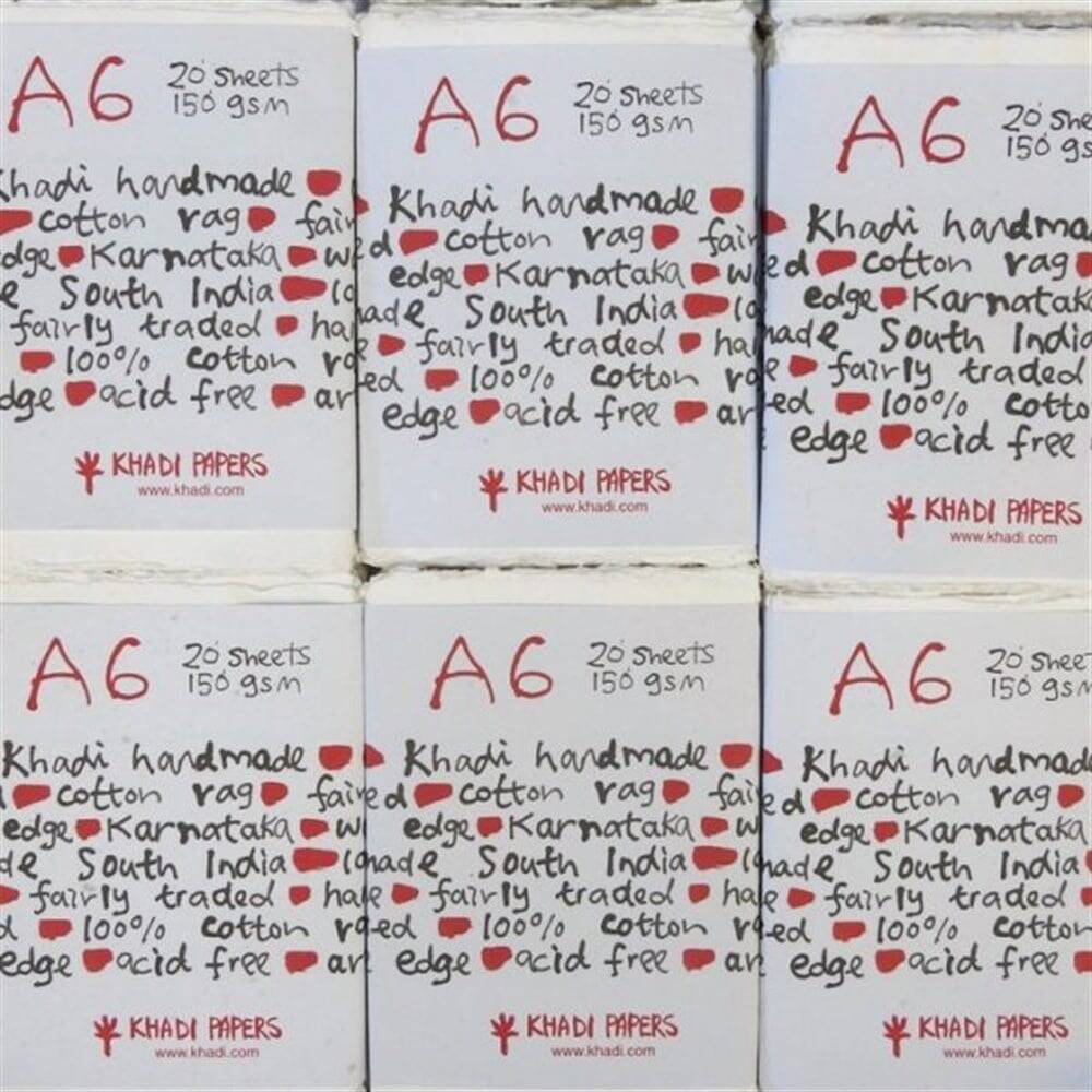 Khadi El Yapımı Çok Amaçlı Resim Defteri 150 gr A6 20 Yaprak
