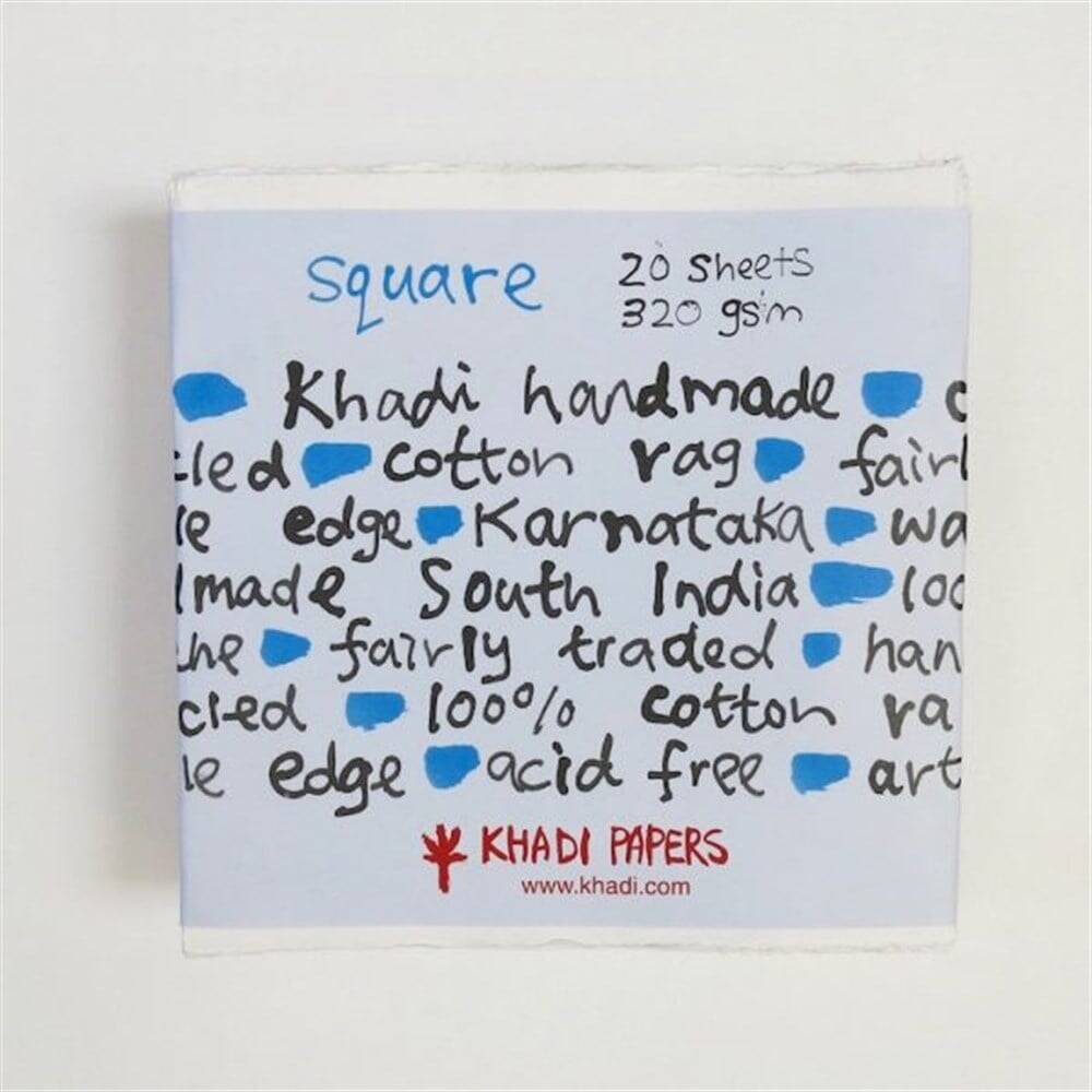 Khadi El Yapımı Çok Amaçlı Resim Defteri 320 gr 20x20 cm 20 Yaprak