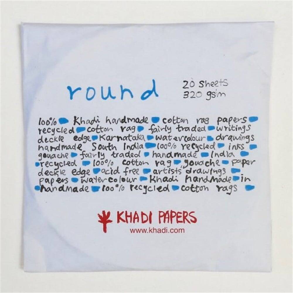 Khadi Handmade Multi-Purpose Drawing Notebook 320 gr 30 cm Round