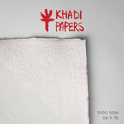 Khadi Handmade Paper 1000 gsm 56x76 cm Rough White