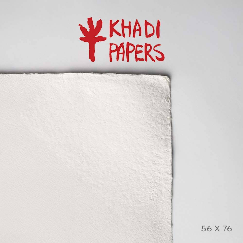 Khadi Handmade Paper 640 gsm 56x76 cm Smooth White