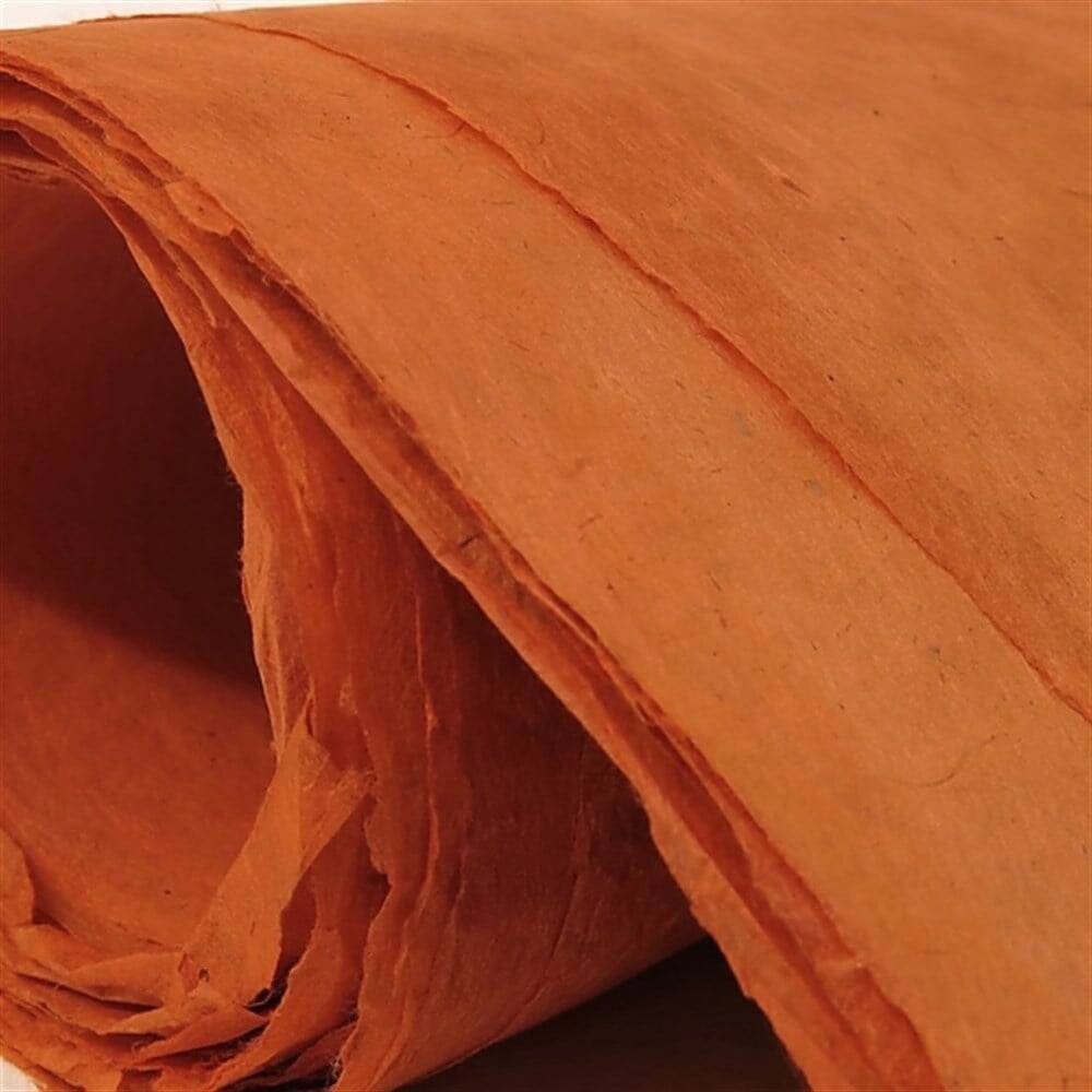Khadi Nepal Lokta Paper Coral 30 gsm 50x75 cm