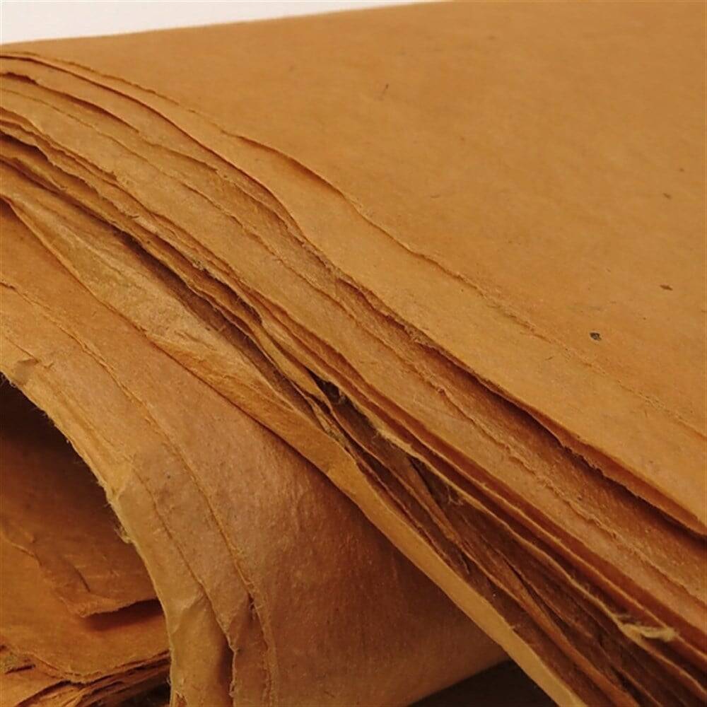 Khadi Nepal Lokta Kağıdı Safran 30 gsm 50x75 cm