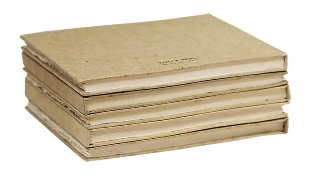 Khadi Hard Cover Handmade Multi-Purpose Drawing Notebook 210 gr 21x25 cm Smooth 19336