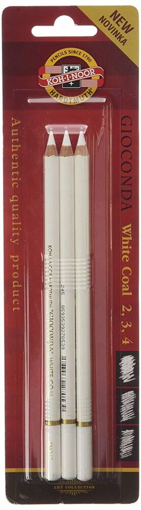 Koh-i Noor White Charcoal Pencil Set 8812 3 pieces
