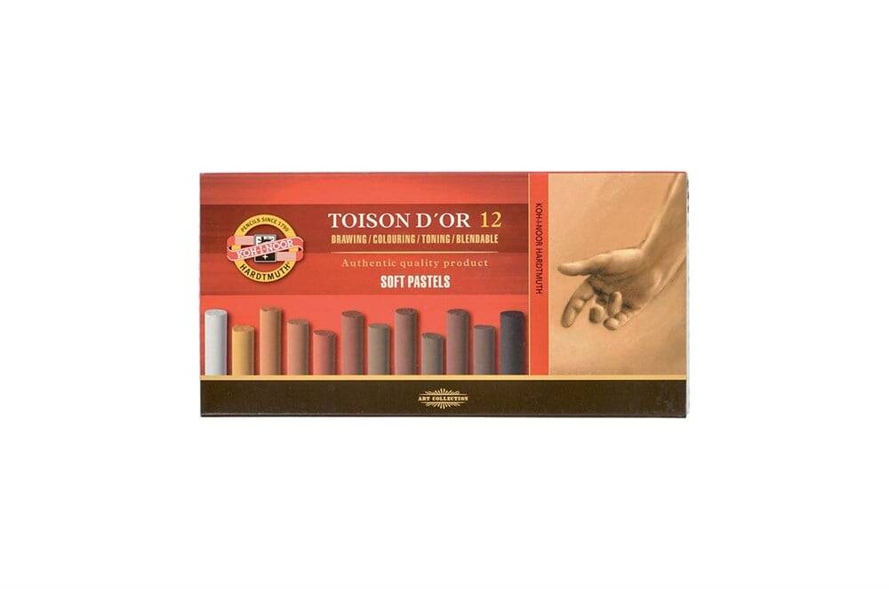 Koh-i Noor Soft Pastel Set 12'li Kahverengi Tonları 8522 brown