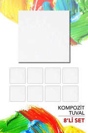 Kompozit Pres Tuval 10 x 10 cm 8'li Set