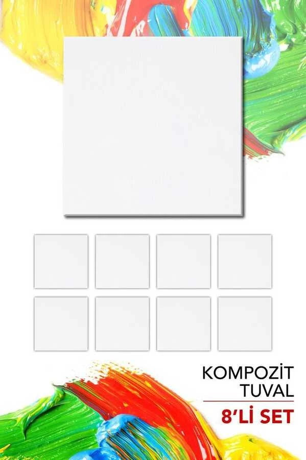 Kompozit Pres Tuval 10 x 10 cm 8'li Set
