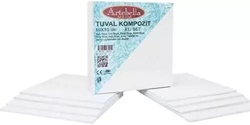 Kompozit Pres Tuval 10 x 10 cm 8'li Set