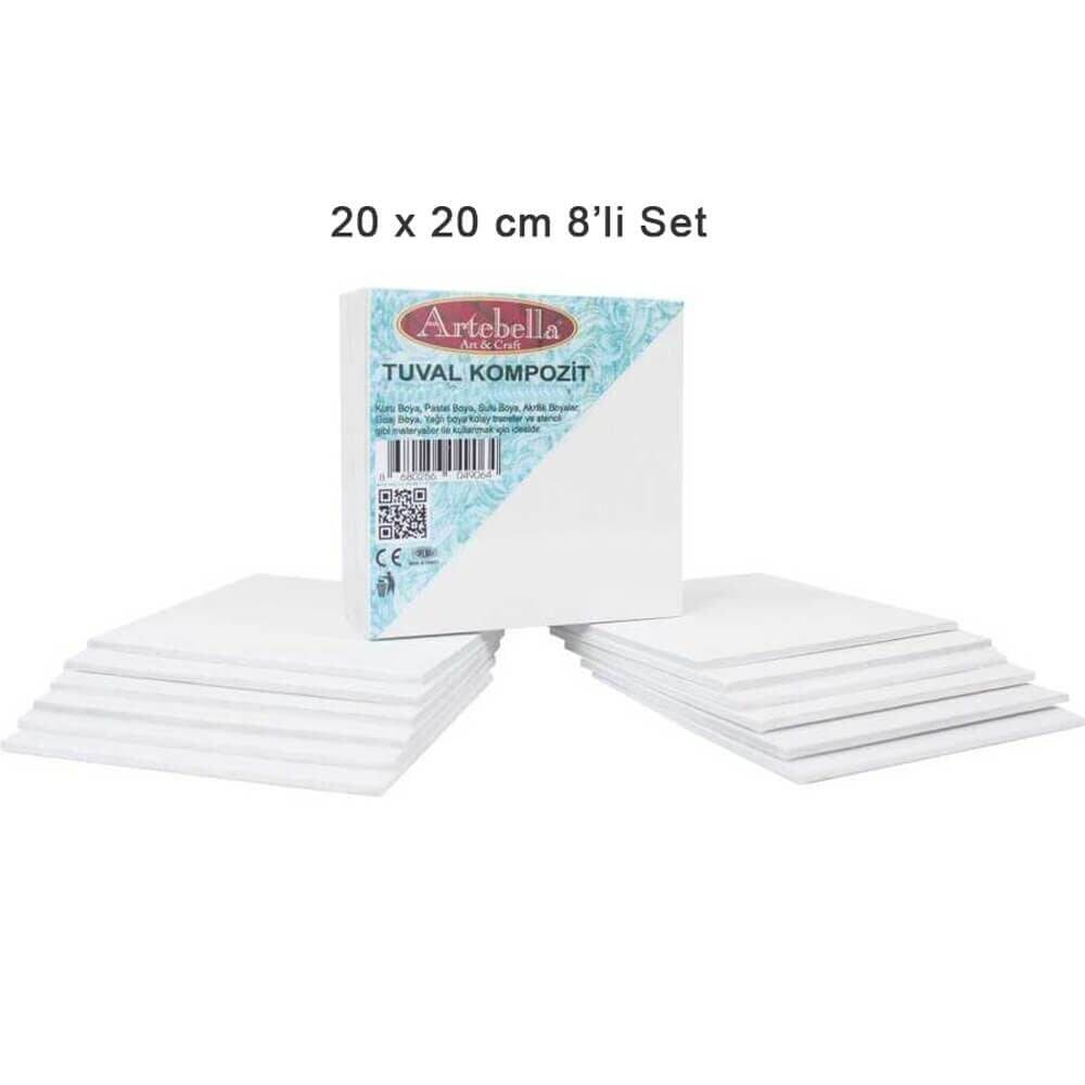 Kompozit Pres Tuval 20 x 20 cm 8'li Set