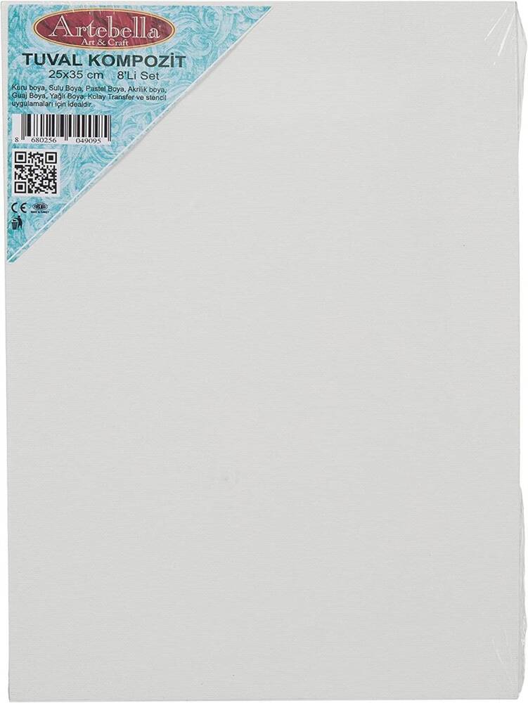 Kompozit Pres Tuval 25 x 35 cm 8'li Set