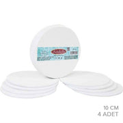 Kompozit Pres Tuval Yuvarlak 10x10 cm 4'lü Set