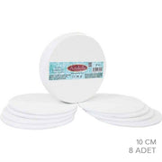 Composite Press Canvas Round 10x10 cm Set of 8